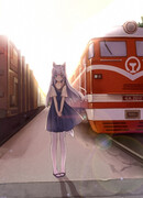 Самая популярная девушка школы сидит в одном поезде со мной